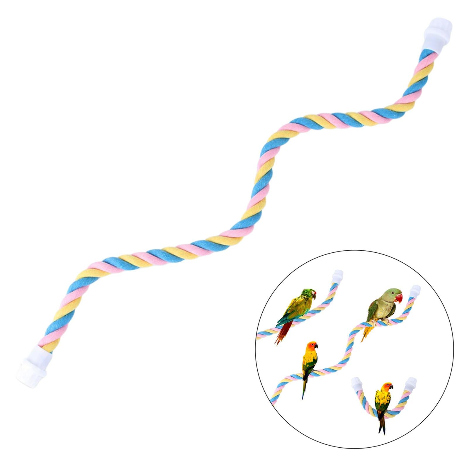 Bird Rope Perch Climbing Rope for Parrot Budgie Parakeet Canary Pet Supplies 23. Length