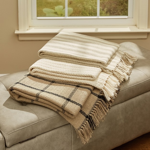 Park Designs Cable Throw Cream