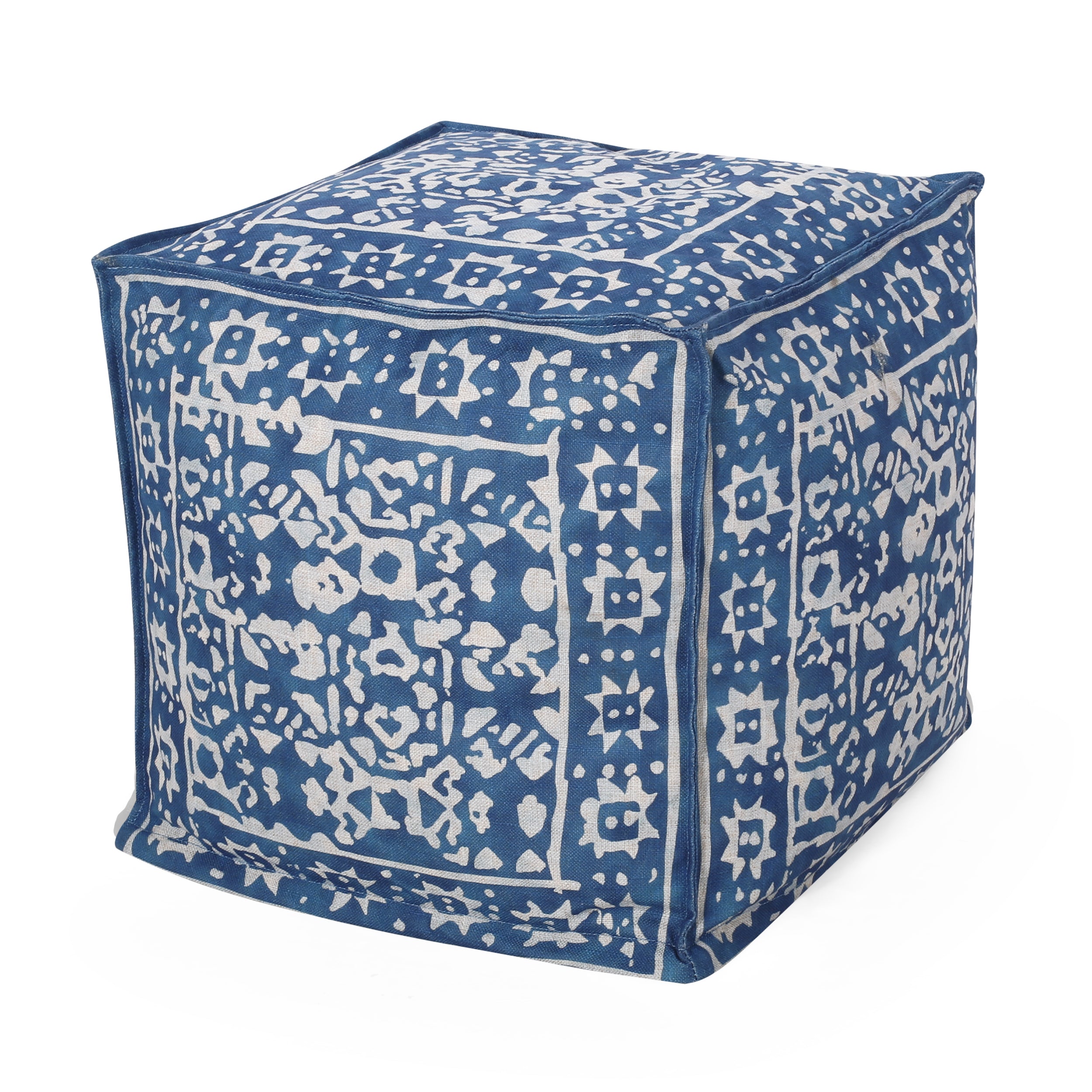 Catron Contemporary Fabric Cube Pouf