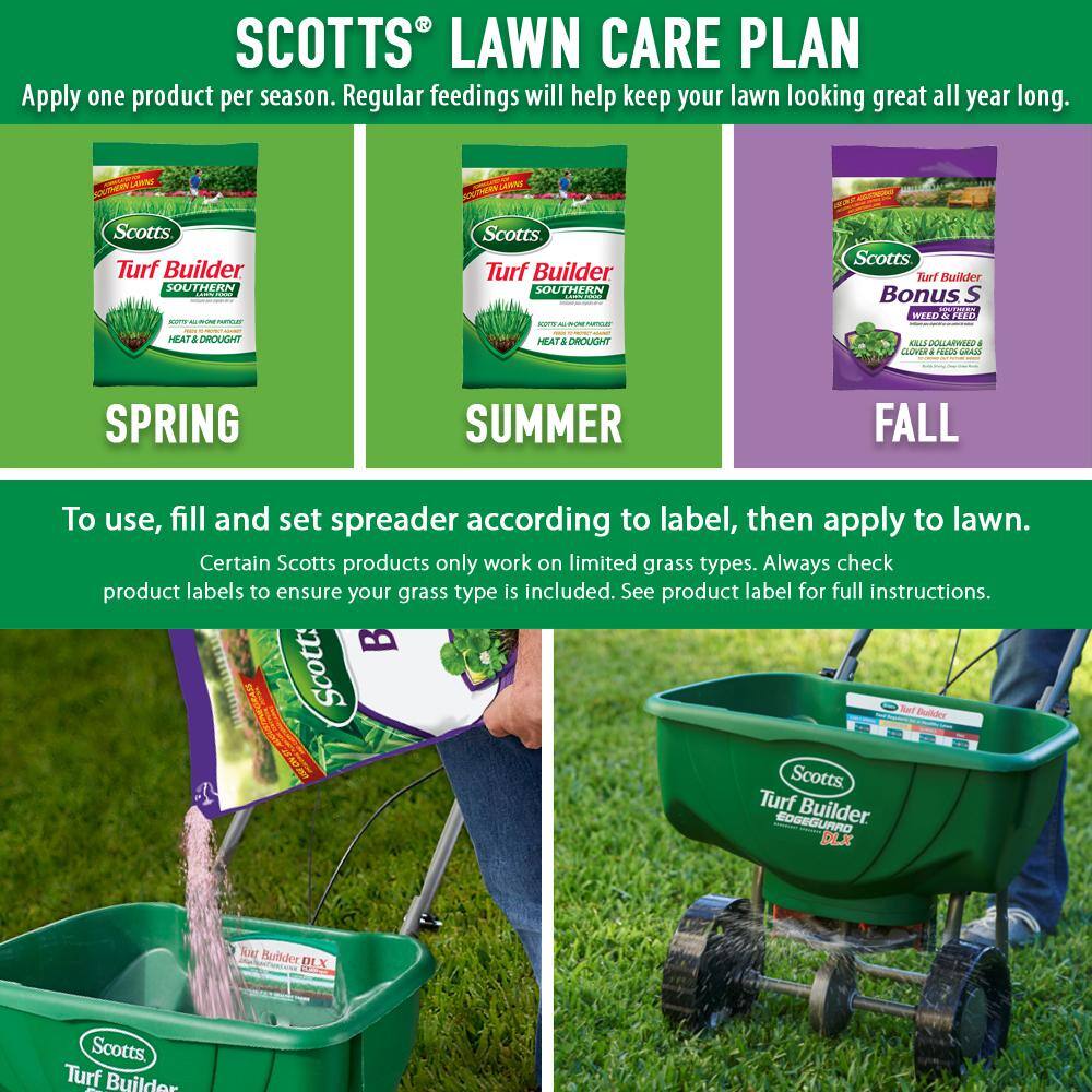 Scotts 3-Part Fertilizer Bundle for Large Yards (Southern) with Bonus S Weed  Feed and 2 Southern Lawn Food 46227-1