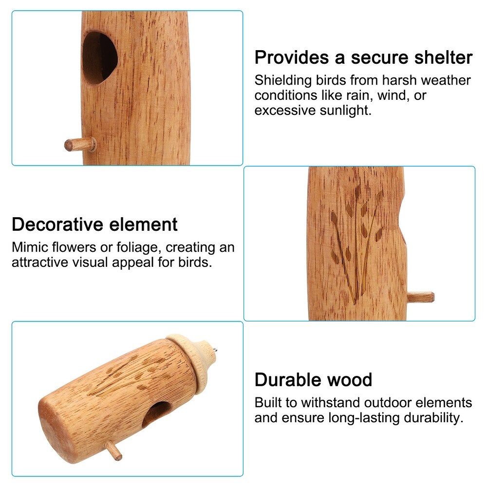 Hummingbird House  Humming Bird Houses Wooden Hummingbird Nest  Style 3