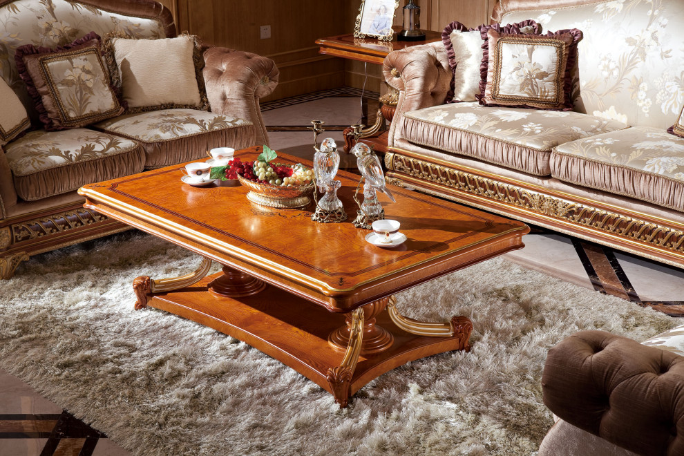 Infinity Walnut Coffee Table   Victorian   Coffee Tables   by Infinity Furniture  Houzz