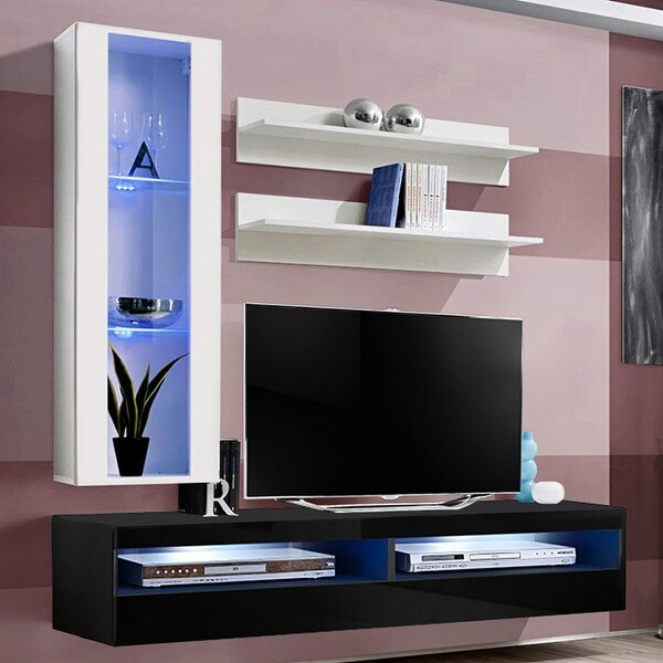 Fly H2 35TV Wall Mounted Floating Modern Entertainment Center