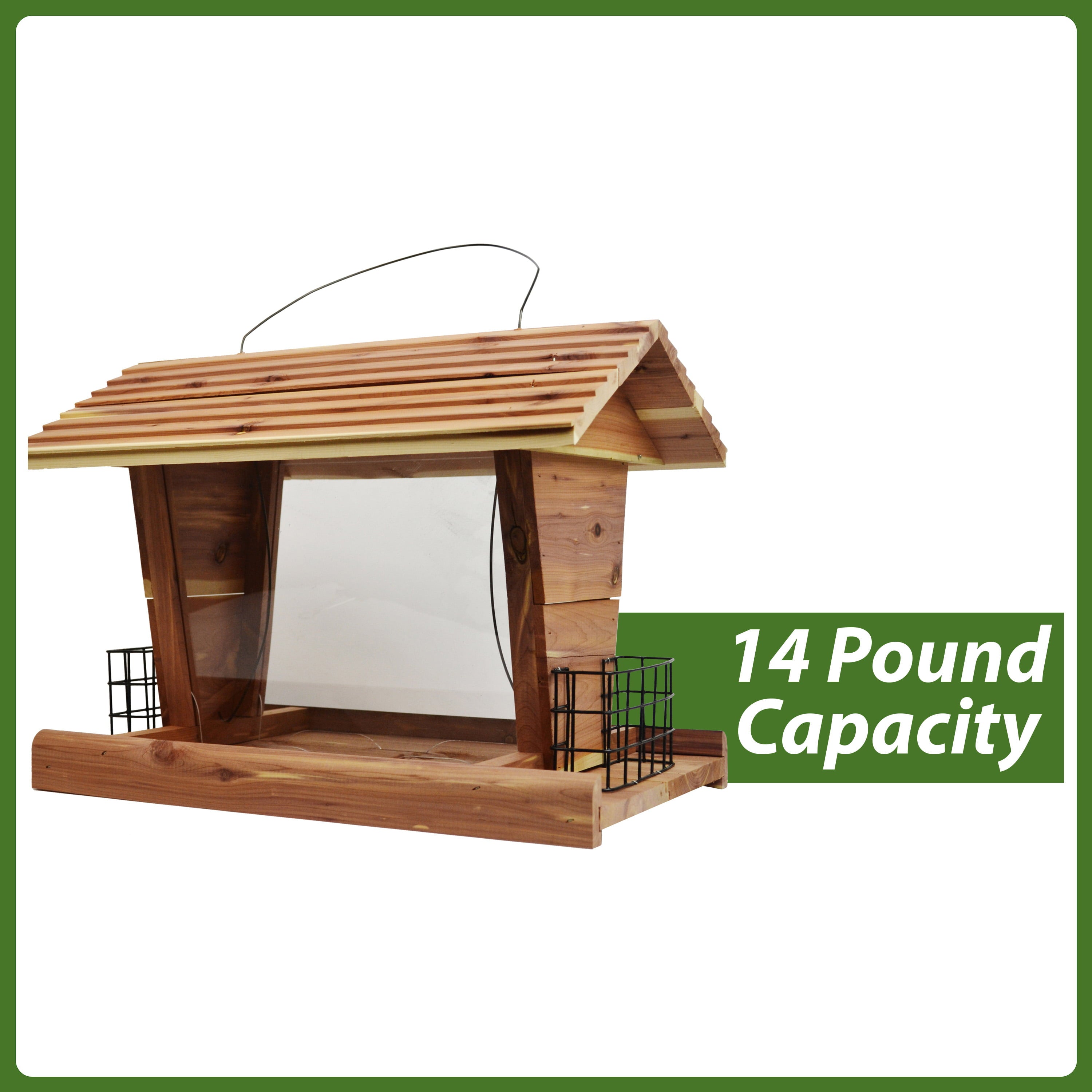 Pennington Red Cedar Grand Chalet Wild Bird Feeder， 14 lb. Capacity， 1 Pack