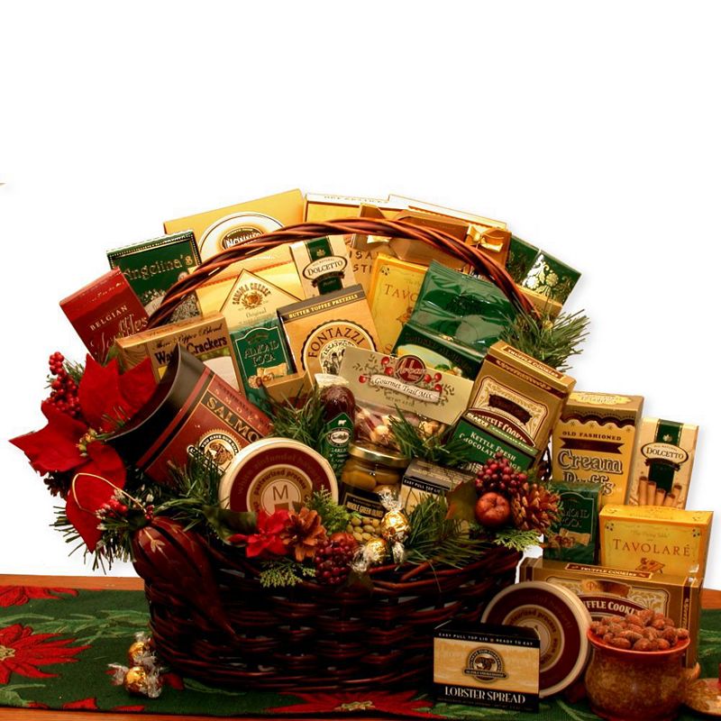 GBDS Grand Gatherings Holiday Gourmet Gift Basket- Christmas gift basket - Holiday Gift Basket