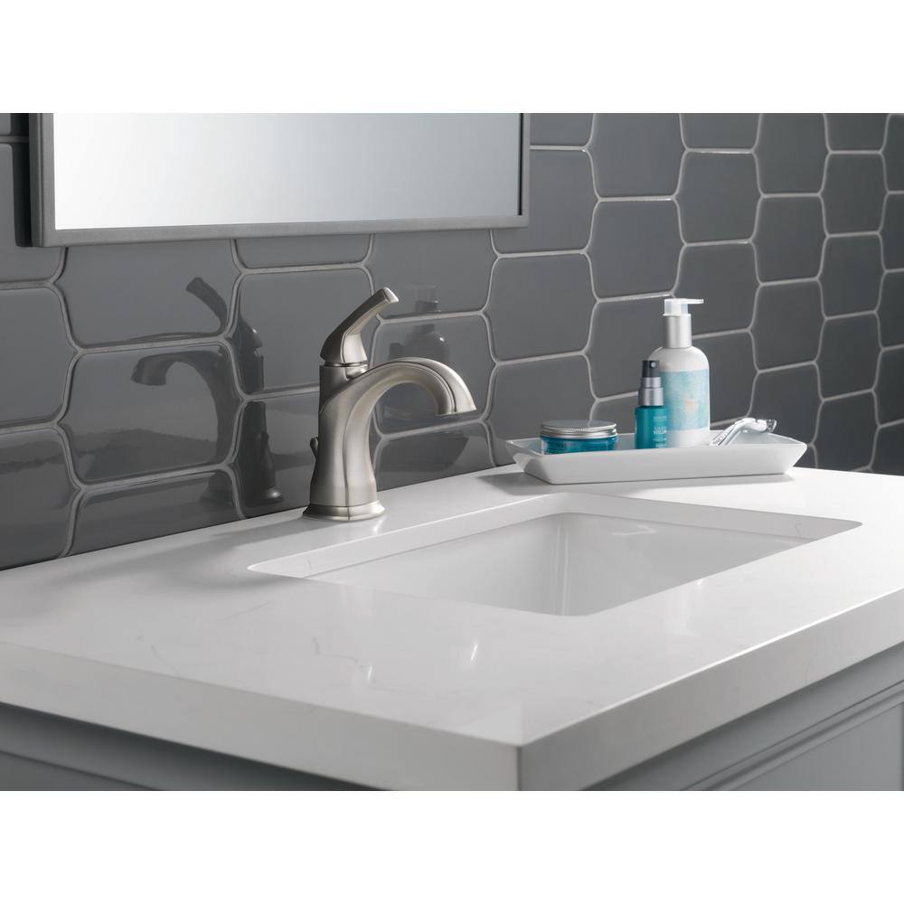 Delta Portwood Single Hole Single-Handle Bathroom Faucet in SpotShield Brushed Nickel 15770LF-SP