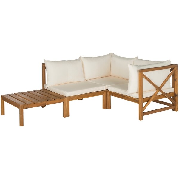 SAFAVIEH Outdoor Living Lynwood Modular Brown/ Beige Sectional