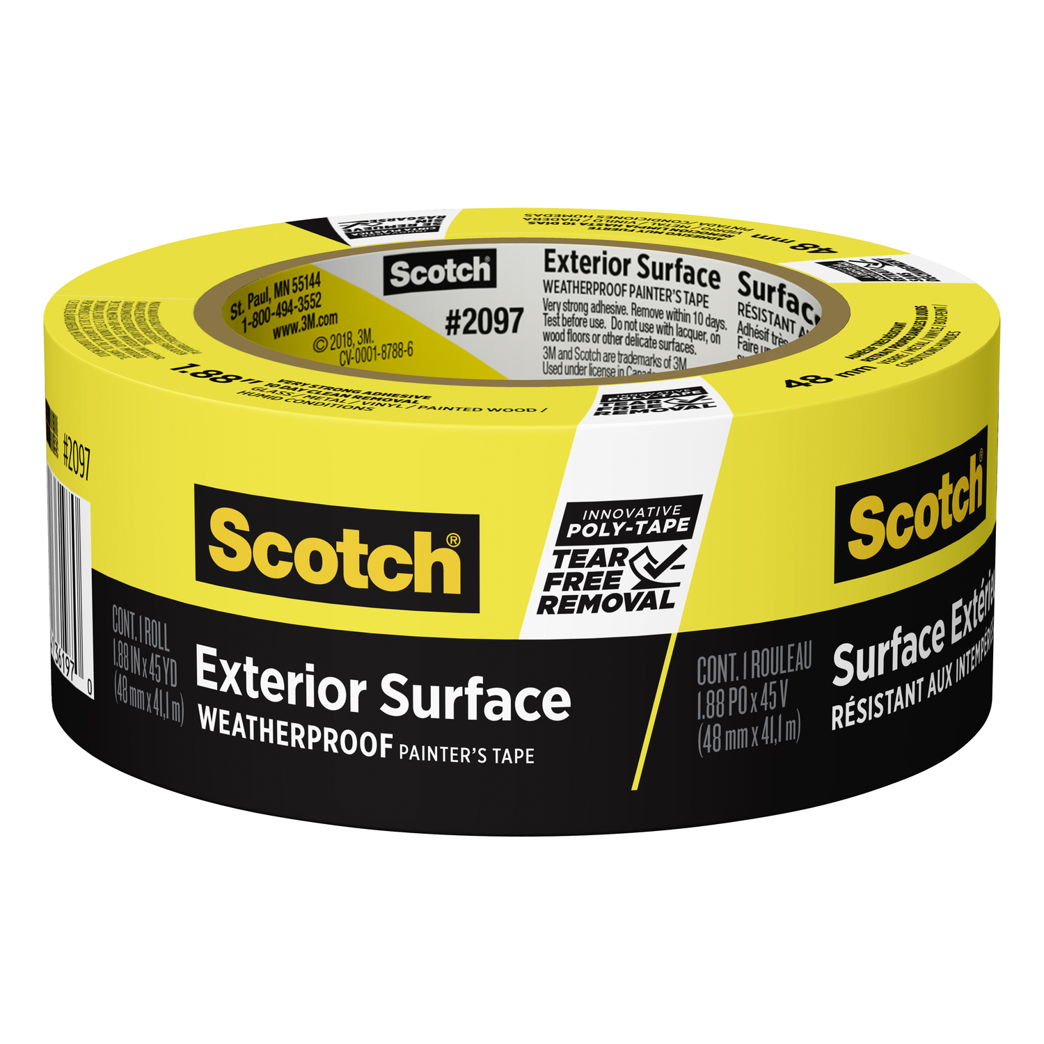 Scotch 1.88 in. W X 45 yd L Yellow High Strength Painter-u0027s Tape 1 pk