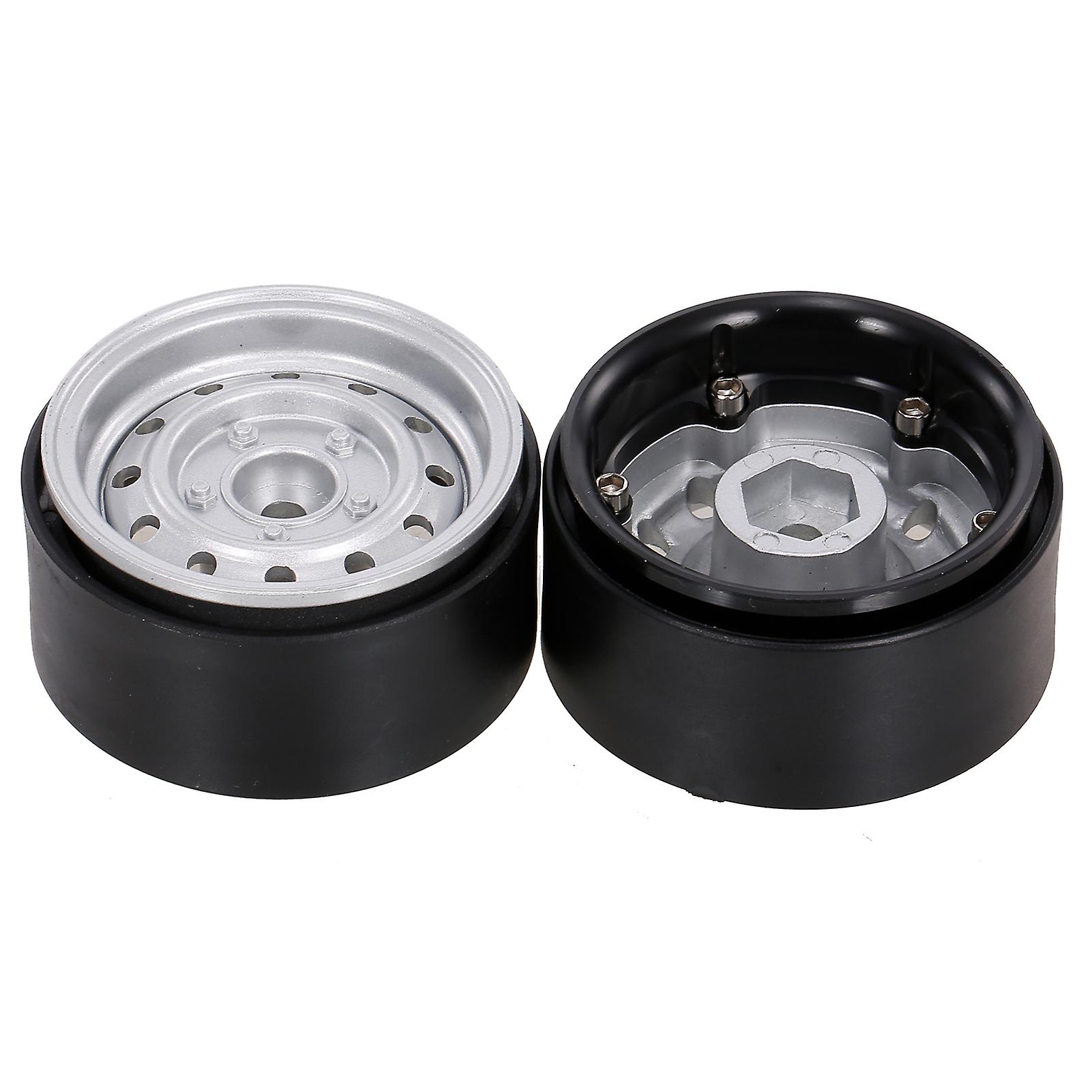 2pcs Metal 1.9 Inch Wheel Hub Rim Beadlock For 1/10 Rc Crawler Car Compatible With Trx4 Scx10 Rc4wd Hsp Redcat Traxxas Tamiya Hpi Axial Diy Replacemen