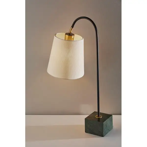 Adesso Black Antique Brass Hanover Table Lamp