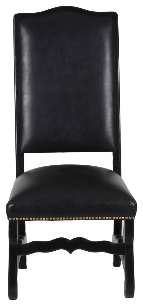 Classic Dining Chair  Black Leather  Set of 5   Traditional   Dining Chairs   by John Proffitt Home  Houzz