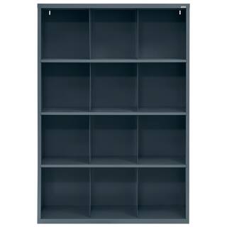 Sandusky Steel 12-Cube Organizer in Charcoal (66 in. H x 46 in. W x 18 in. D) IC00461866-02