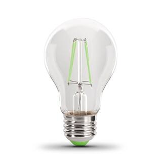 Feit Electric 25-Watt Equivalent A19 Medium E26 Base Dimmable Filament Green Colored LED Clear Glass Light Bulb (6-Pack) A19TGLED6