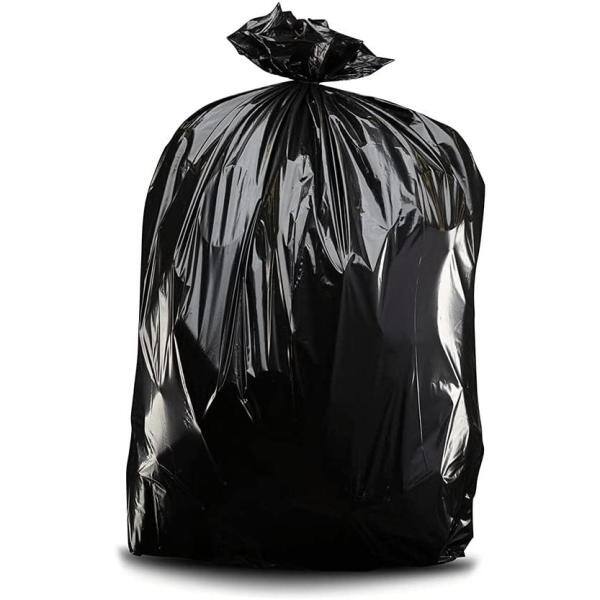 Plasticplace 38 in. W x 58 in. H 55 Gal. - 60 Gal. 3.0 mil Black Gusset Seal Contractor Bags 50-Case (4-pack) CON55-4PK