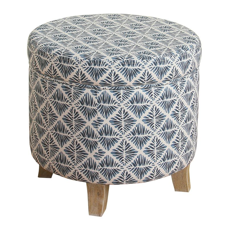 HomePop Cole Classics Round Storage Ottoman