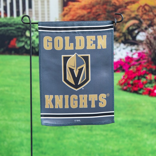 Embossed Suede Flag Gdn Size Vegas Golden Knights