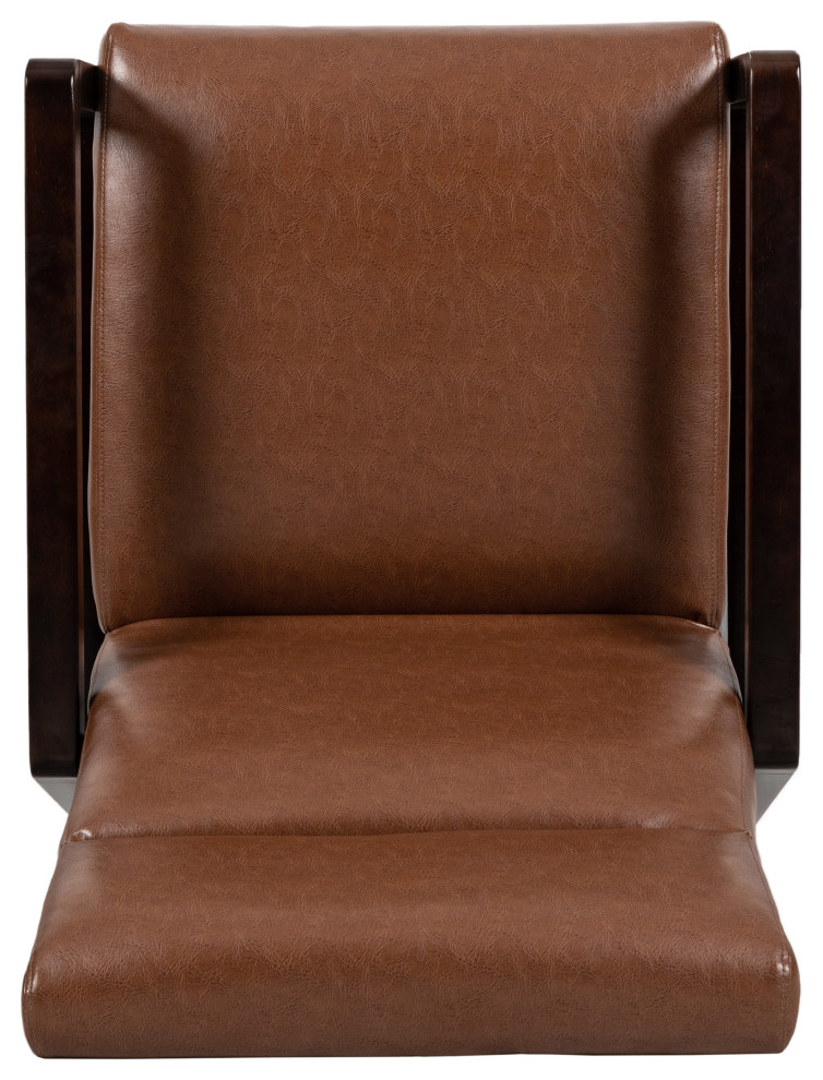 Miramichie Mid Century Modern Faux Leather Recliner   Transitional   Recliner Chairs   by GDFStudio  Houzz