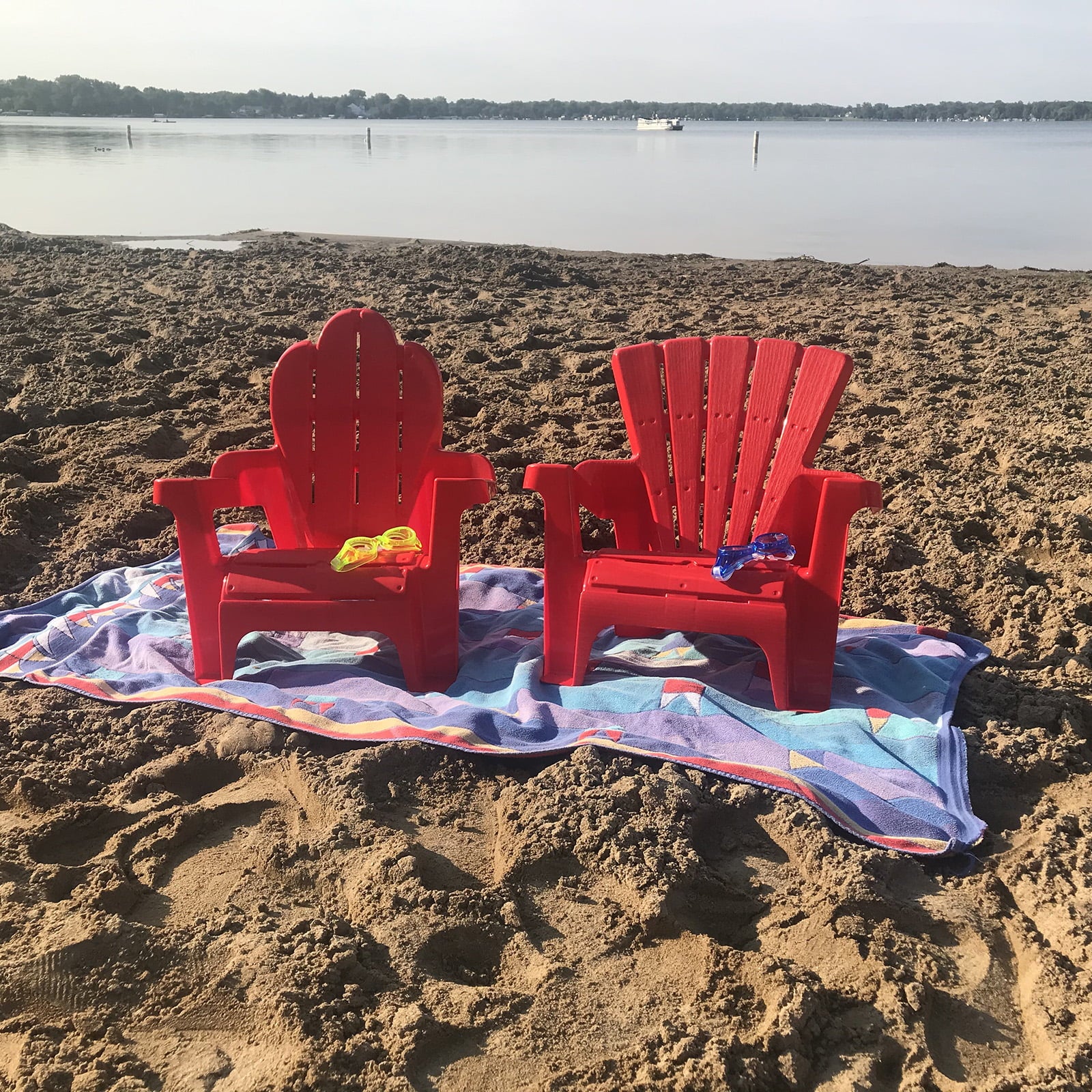 American Plastic Toys Children's Adirondack Chair 2PK, Red