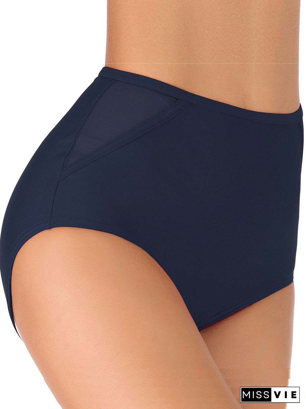 Women High Waist Elastic Swimwear Panty