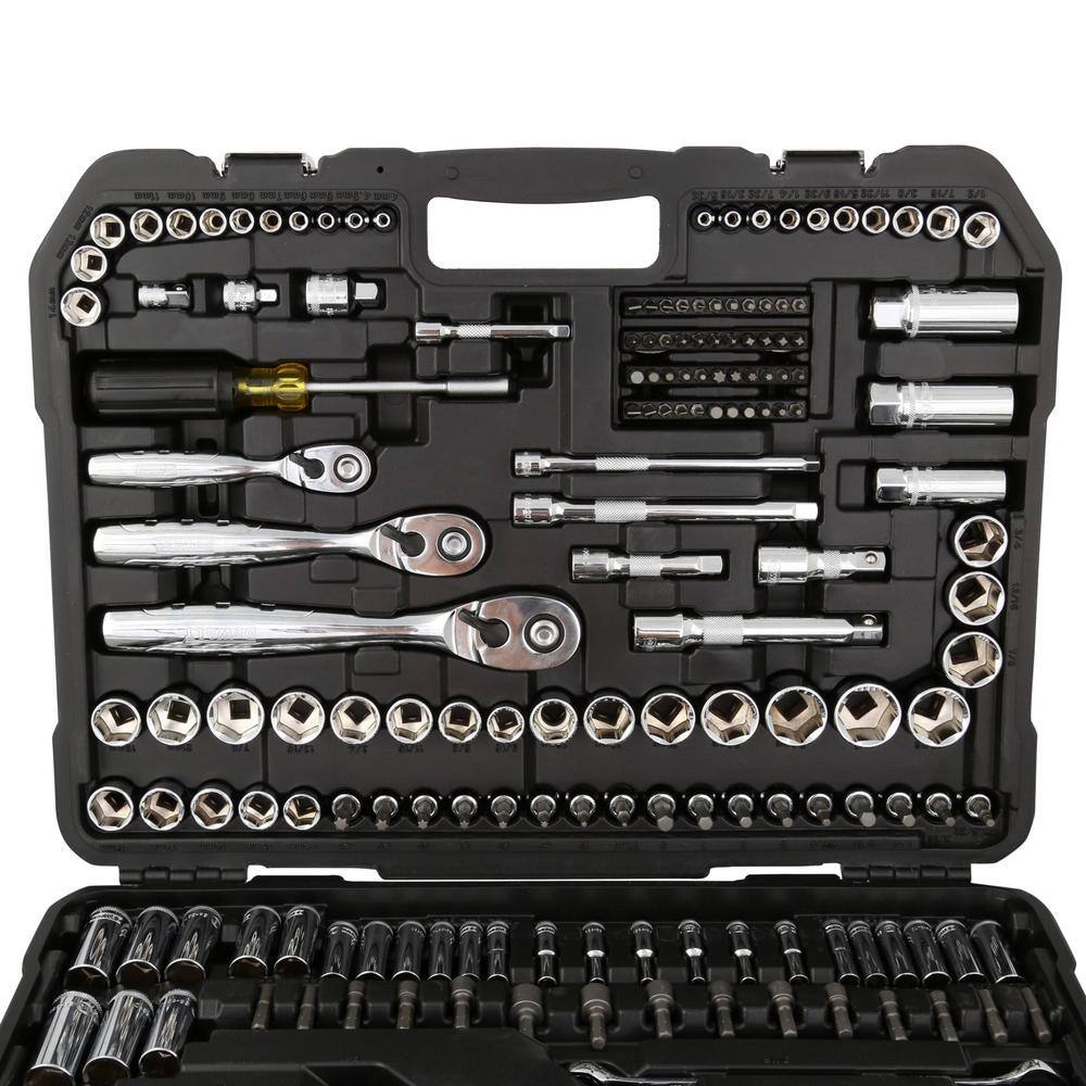 DW 14 in. 38 in. and 12 in. Drive Polished Chrome Mechanics Tool Set (200-Piece) DWMT75000