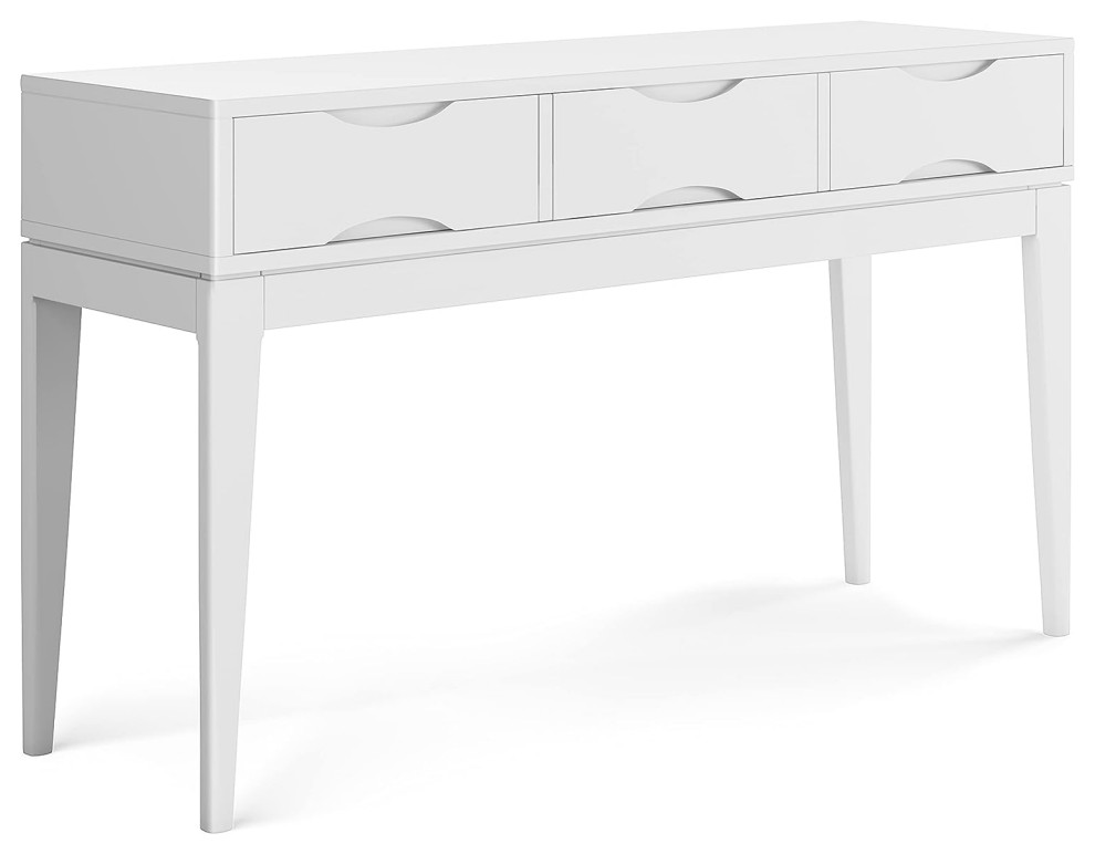 Contemporary Console Table  3 Storage Drawers With Notched Handles   Transitional   Console Tables   by Decor Love  Houzz