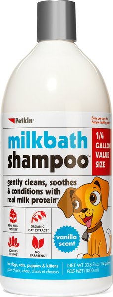 Petkin MilkBath Dog Shampoo， 32-oz bottle