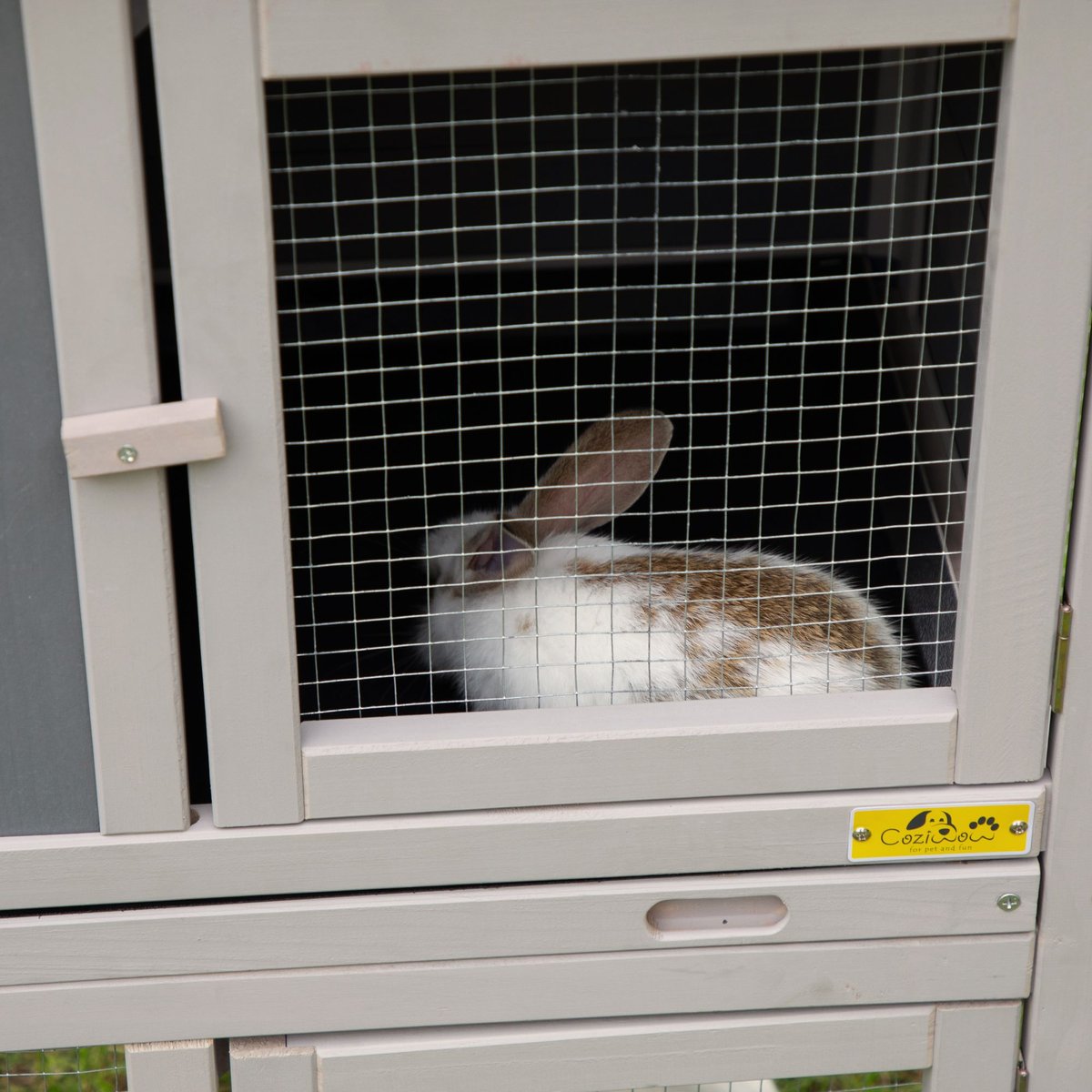 Coziwow by Jaxpety Wooden Rabbit Hutch Bunny Cage Two Story Habitats