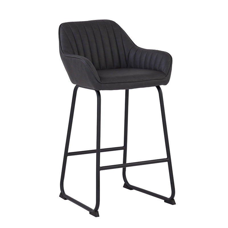 EKON Counter Stool - Brunette & Black