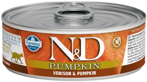 Farmina Pet Foods NandD Pumpkin Venison and Pumpkin Canned Cat Food