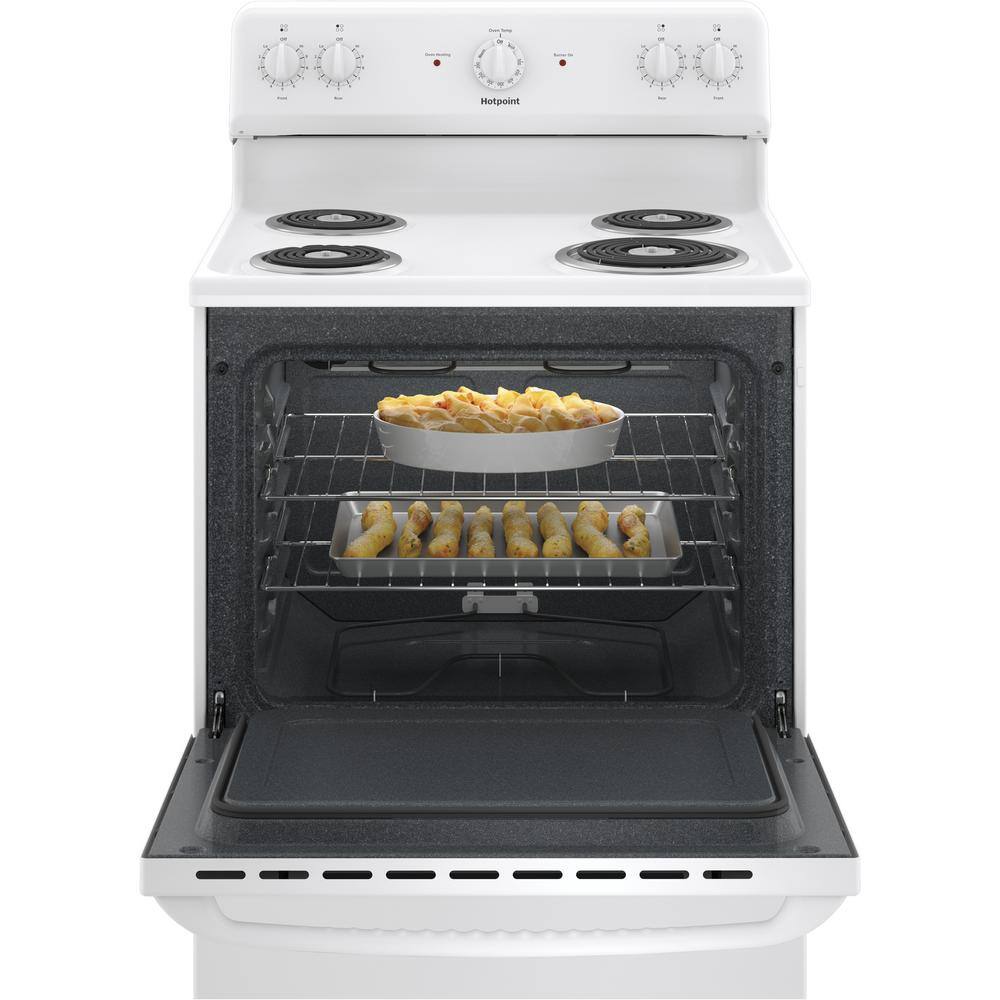 Hotpoint 30 in. 5.0 cu. ft. Electric Range in White RBS160DMWW