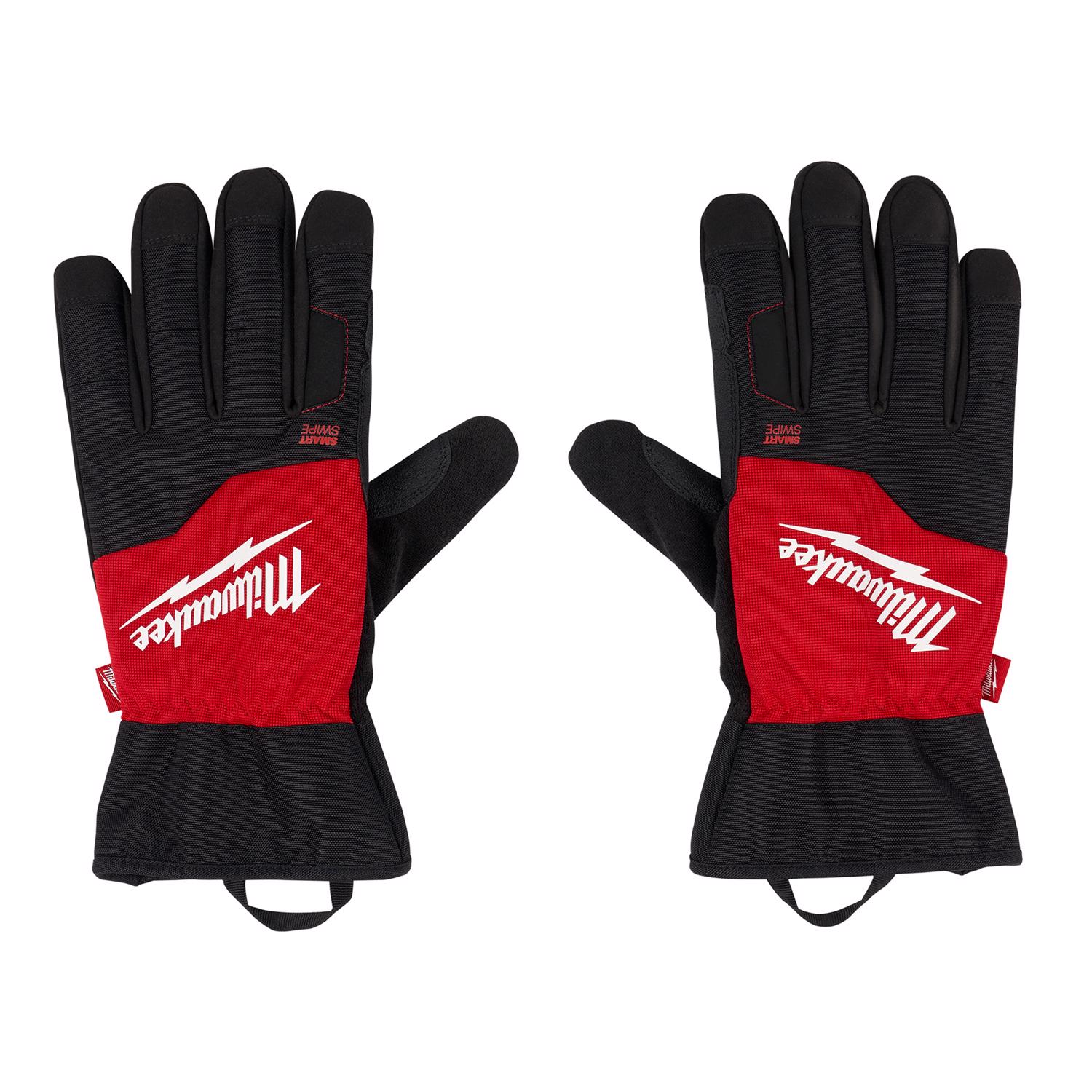 MW Unisex Indoor/Outdoor Winter Work Gloves Black/Red M 1 pair