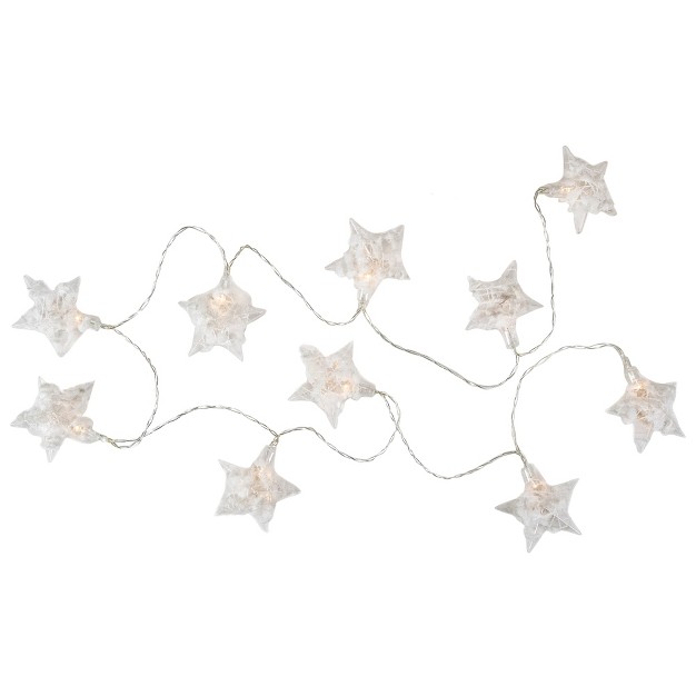 Northlight 10 B o Led Warm White Clear Star And Yarn Christmas Lights 4 5 x27 Clear Wire