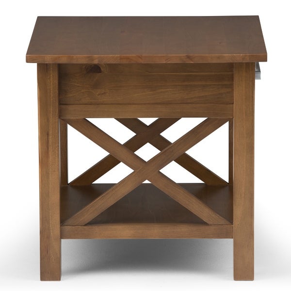 WYNDENHALL Waterloo SOLID WOOD 21 inch Wide Square Contemporary End Side Table - 21 inch Wide