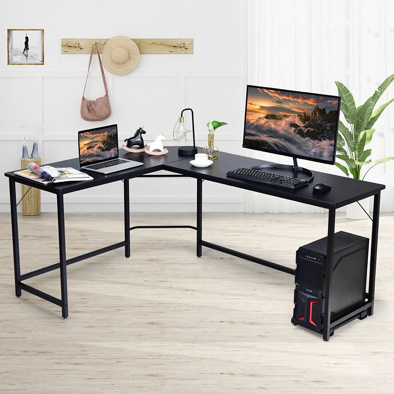 L Shaped Desk Corner Computer Desk PC Laptop Gaming Table Workstation