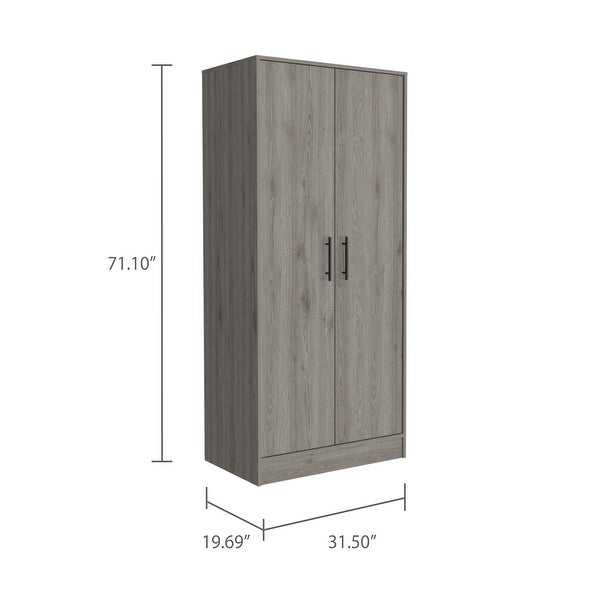 Rectangle Armoire Light Gray - - 37279324