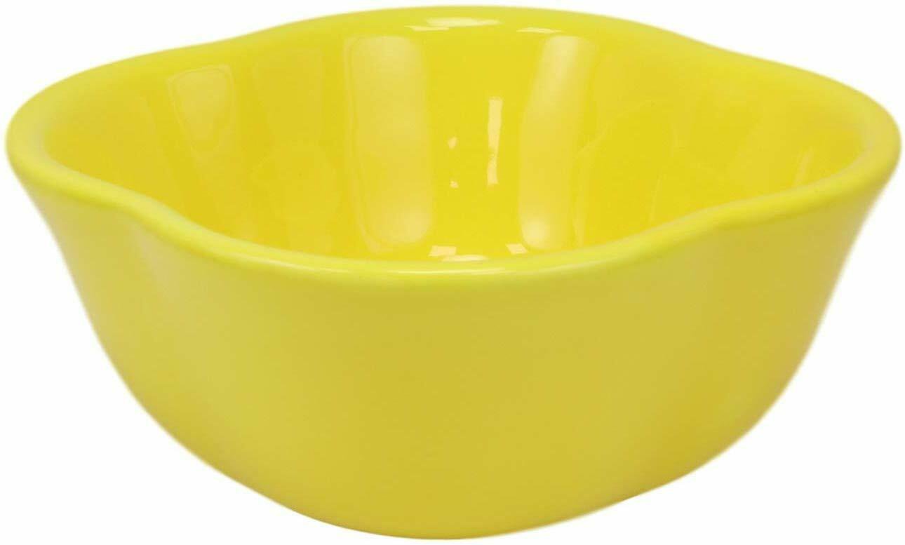 1 Ceramic Yellow Bell Pepper 12oz Bowl Condiments Container Set Of 2 EBR02