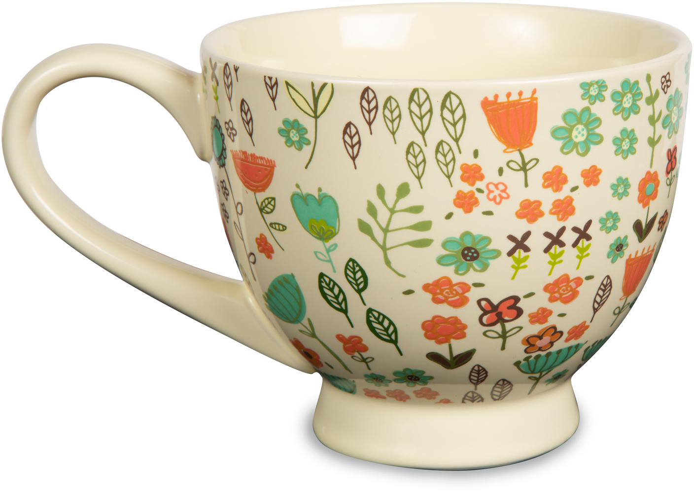 Pavilion - Dog Mom Floral Soup Bowl Mug 17 oz