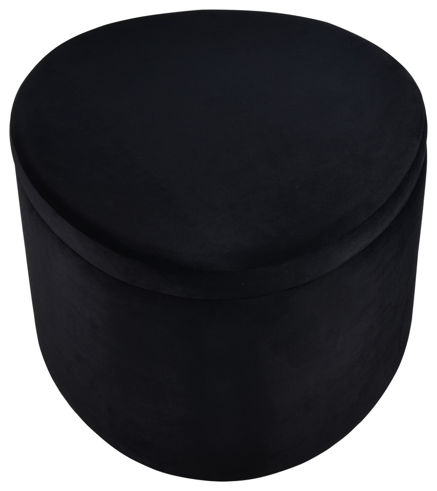 Linder Ottoman Black   Transitional   Footstools And Ottomans   by ELK Group International  Houzz