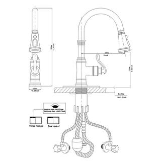 BWE Single-Handle Pull-Down Sprayer 3 Spray High Arc Kitchen Faucet With Deck Plate in Matte Black A-94551-Black