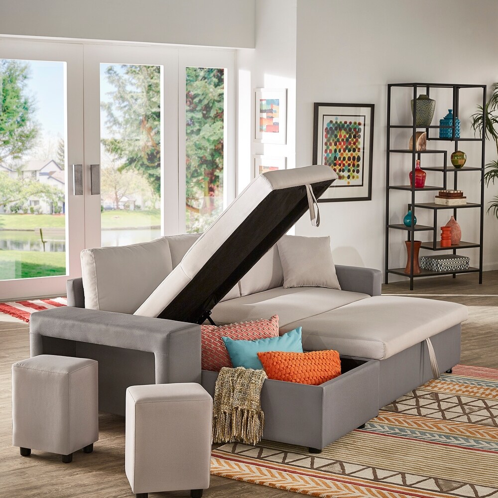 Lorca 2 tone Convertible Sofa with Storage by iNSPIRE Q Modern