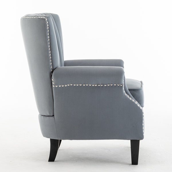 Accent Chair Wingback Chair Tufted Armchair with Padded Seat