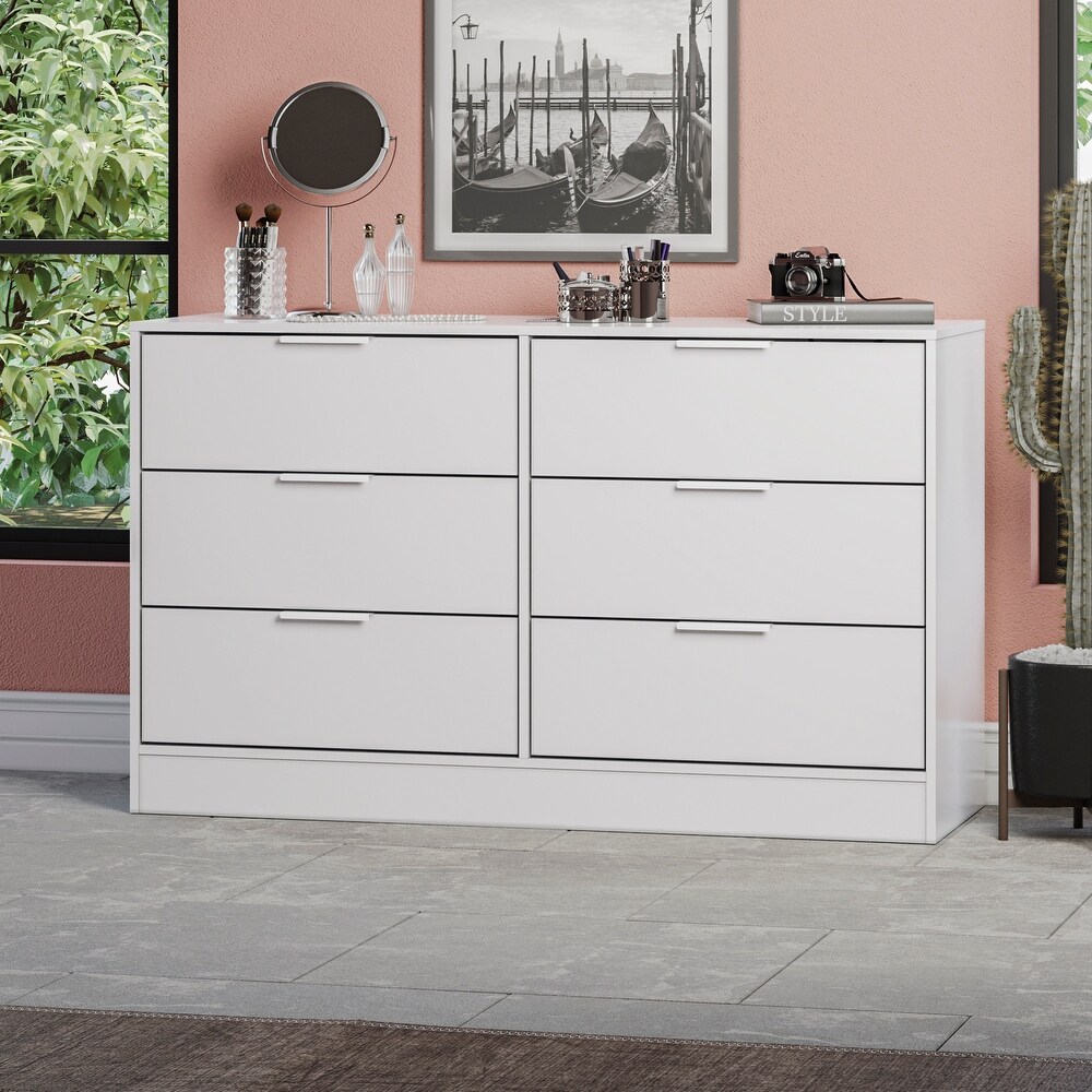 Vail 6 Drawer Dresser   White