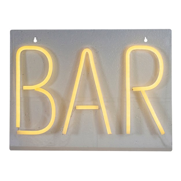 Yellow Neon Style Bar Led Lighted Wall Sign