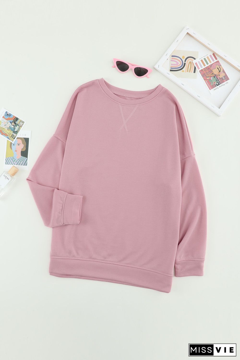 Crew Neck Long Sleeve Sweatshirt