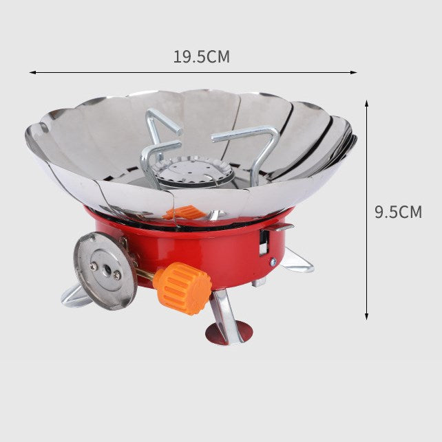 Mini Gas Burner Folding Outdoor Cooking Stove Butane Cooker Camping Windproof