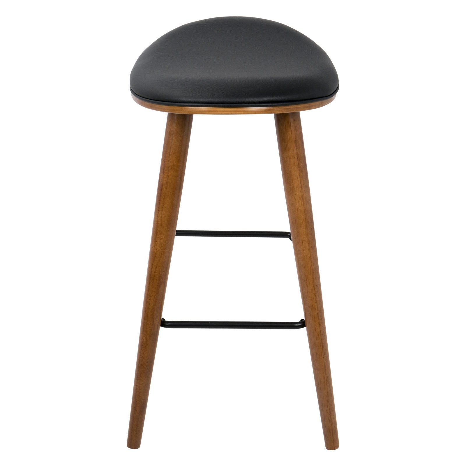 LumiSource Saddle 25.75 in. Mid-Century Modern Counter Stool - Set of 2