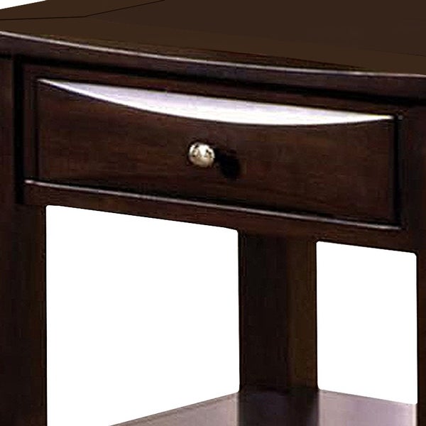 Baldwin Transitional End Table， Espresso Finish