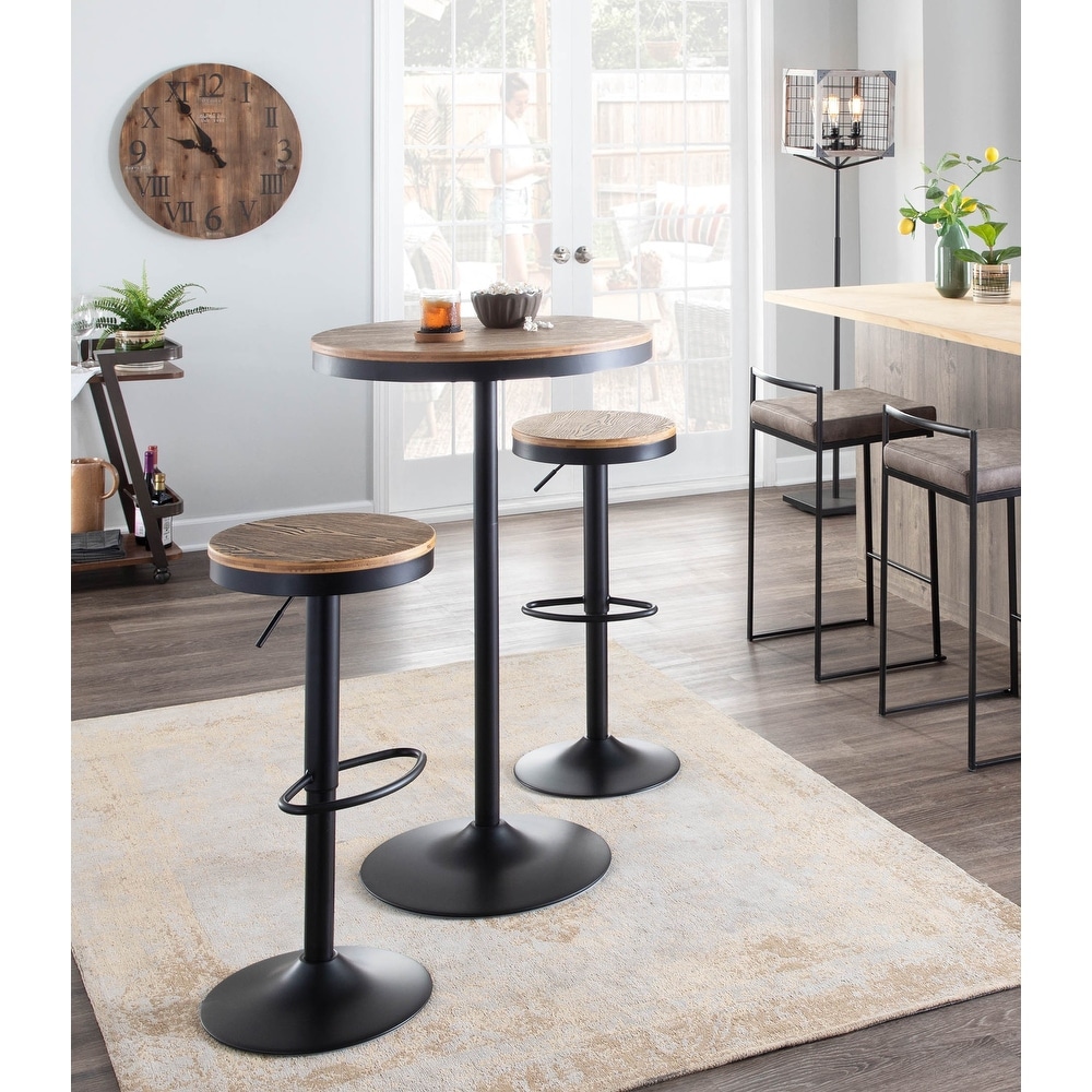 Carbon Loft Goddard Industrial Adjustable Bar Stool (Set of 2)