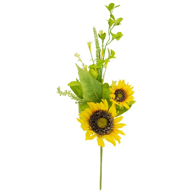 Wildflower And Sunflower Artificial Floral Silk Spray