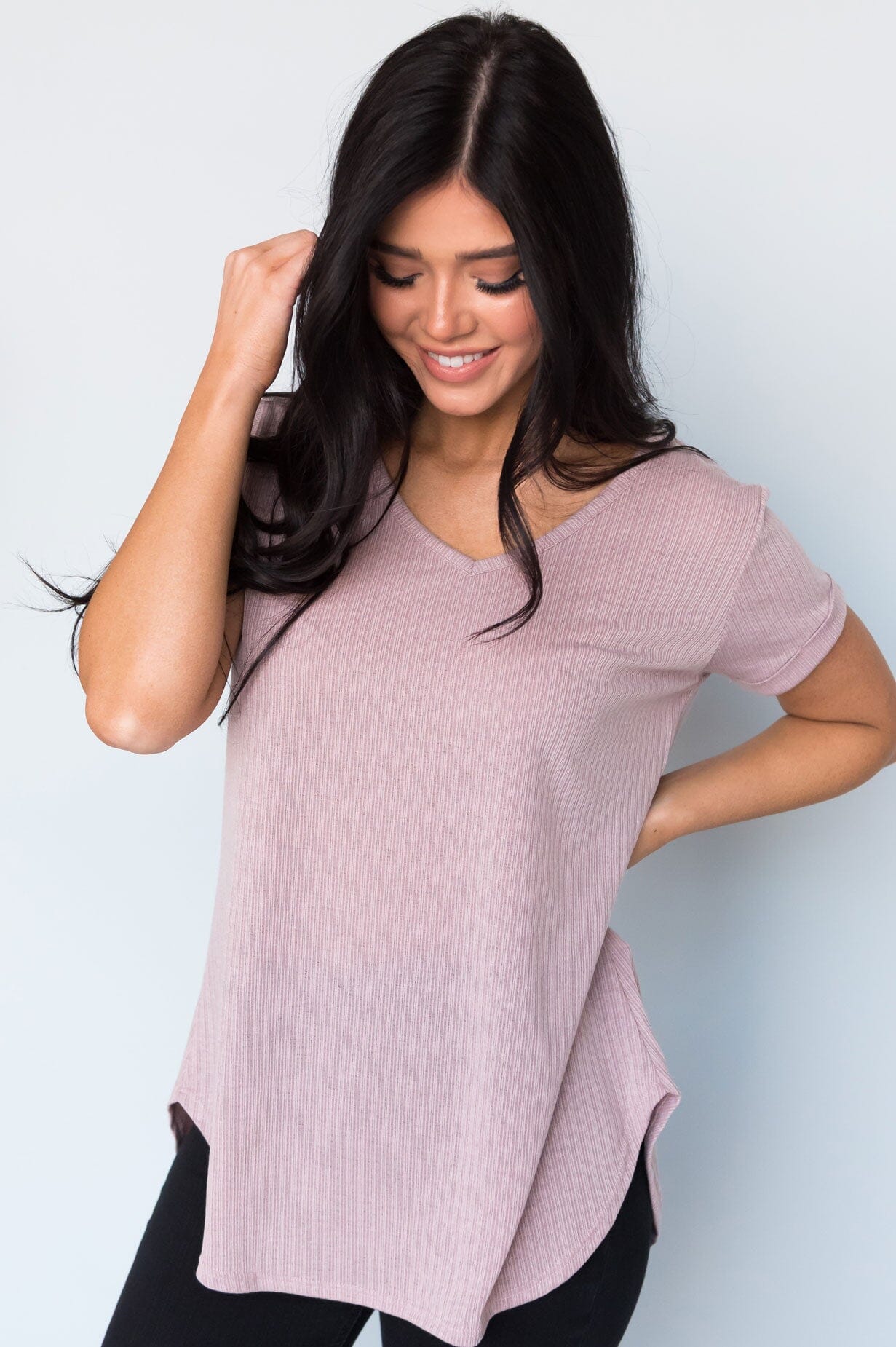 Your Favorite Ribbed Modest Tee